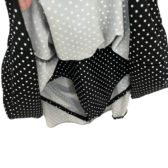 Torrid Polka Dot One Piece Swimsuit 2X Pinup Retro Twee Ruffle Ruched Halter - Picture 4 of 8